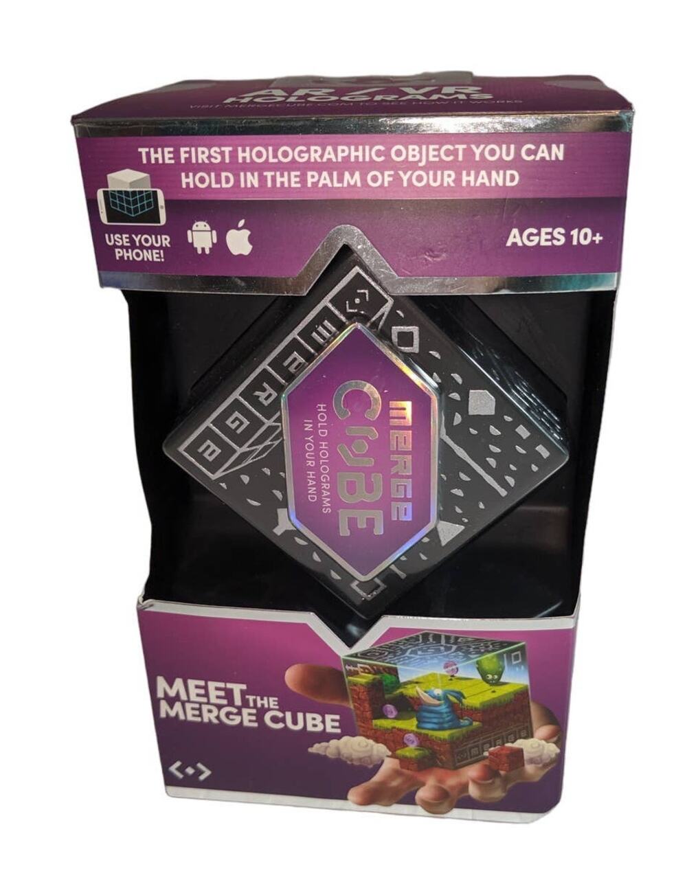 Merge Cube Hold Holograms in Your Hand Virtual Game Toy IOS Android Tablet NIB